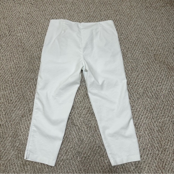 J. Jill Essential Cotton Stretch Tapered Straight Leg Pants Women 20 White - Picture 3 of 6
